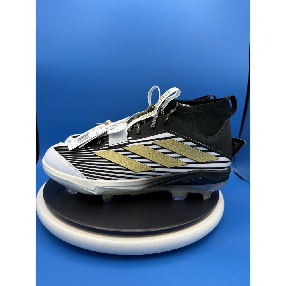 adidas Adizero Edge+ Men's Size 13 Black Gold Metallic Baseball Cleats JQ7464